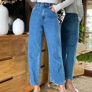 glassons wide leg jean london mid wash size 4